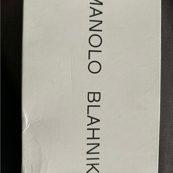 Manolo Blahnik Gunmetal Peep-Toe Heels - Picture 2 of 15